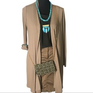 Old Navy size 14 stretch Tan pencil skirt EUC